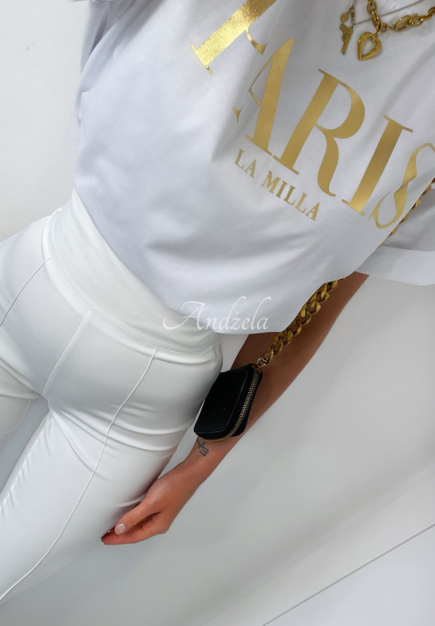 T-Shirt mit Print Paris La Milla Weiß
