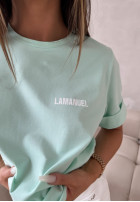 T-Shirt z nadrukiem La Manuel Best Basic Mintgrün