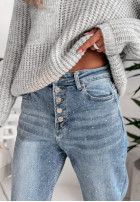 Hose Jeans z kryształkami Veneto Hellblau