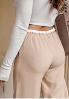 Eleganckie Hose wide leg Path To Success Beige