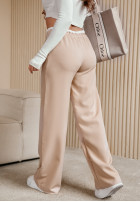 Eleganckie Hose wide leg Path To Success Beige