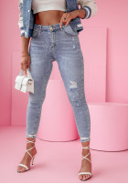Hose Jeans skinny z przetarciami Limitless Ladies Hellblau