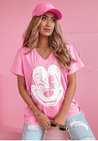 T-Shirt z nadrukiem Mouse Vibes Rosa
