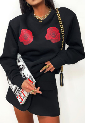 Sweatshirt mit Print La Milla Rosy Things Schwarz