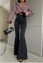 Materiałowe spodnie dzwony La Milla Perfection czarne