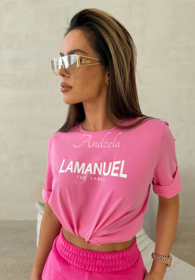 T-Shirt mit Print La Manuel After Rosa