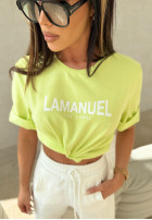 T-Shirt z nadrukiem La Manuel After Limette
