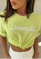 T-Shirt z nadrukiem La Manuel After Limette