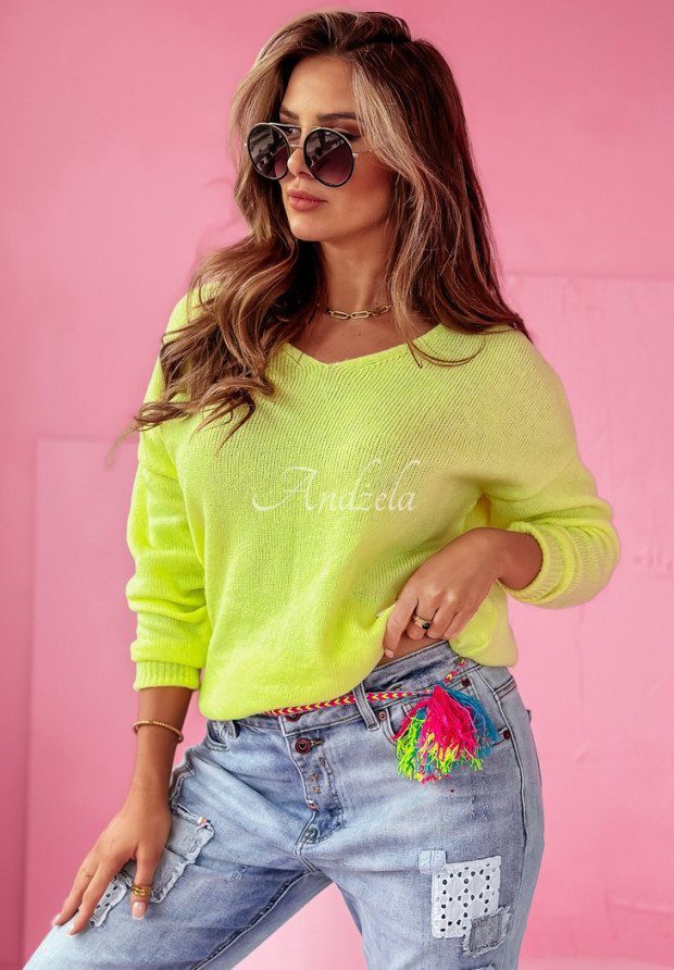 Oversize Pullover Cuddly Cloud Neon Gelb