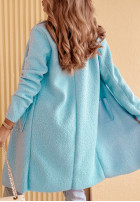 Mantel z imitacji kożucha Lakeside Dream Himmelblau