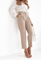 Material Hose w paski Decide To Be Yourself Beige