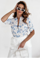 Kwiecista Hemd Fashion Finds biało-Blau