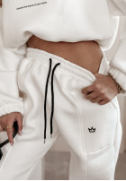 Komplet dresowy Queen ecru