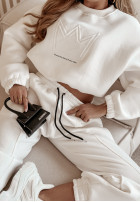 Komplet dresowy Queen ecru