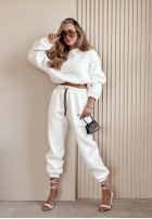 Komplet dresowy Queen ecru