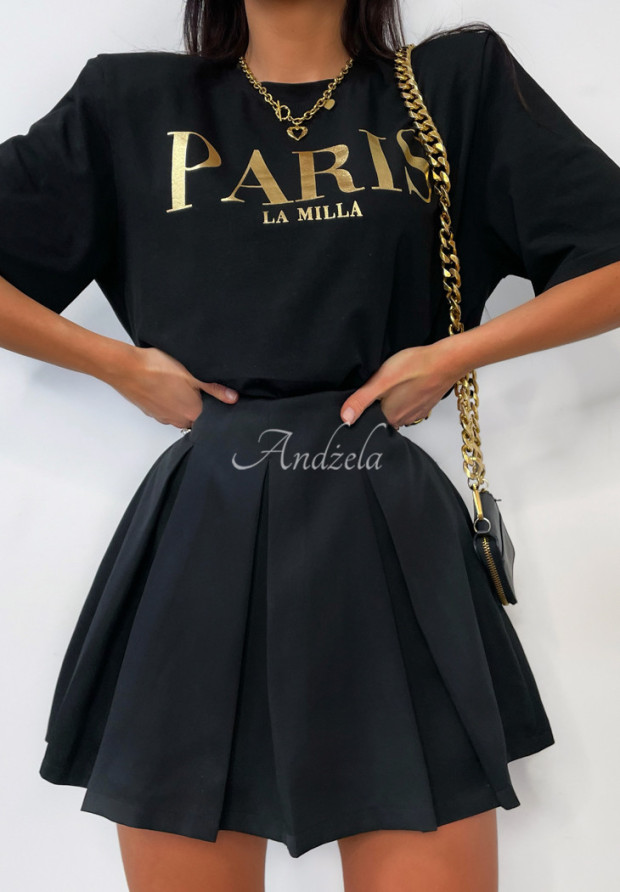 T-Shirt mit Print Paris La Milla Schwarz