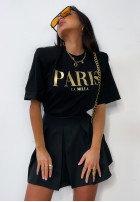 T-Shirt z nadrukiem Paris La Milla Schwarz