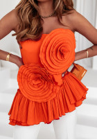 Kleid mini z falbankami Queenly Essence Rot