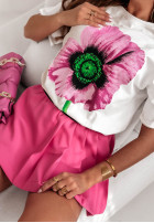Krótkie spódnico-spodenki z plisami Venice Beach Rosa