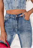 Hose Jeans z ozdobnymi łańcuszkami Not Afraid Blau