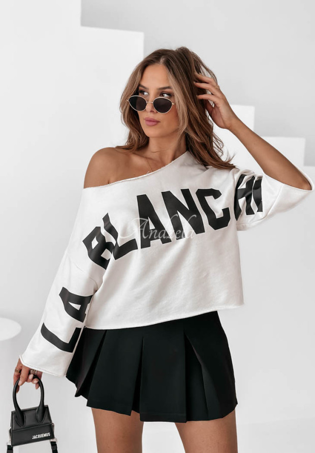 Oversize Sweatshirt mit Print La Blanche Ecru