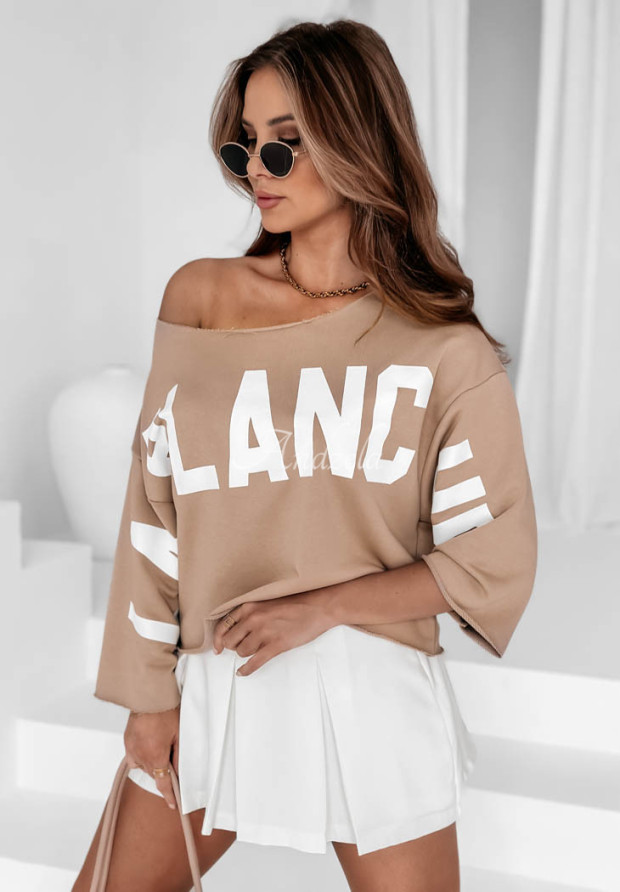 Oversize Sweatshirt mit Print La Blanche Camel