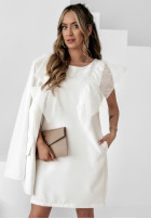 Kleid z tiulowymi rękawkami Enchanting Veil Weiß