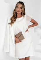 Sukienka z tiulowymi rękawkami Enchanting Veil biała