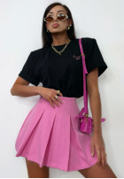 Plisowane spódnico-spodenki mini La Milla Casa De Moda Rosa