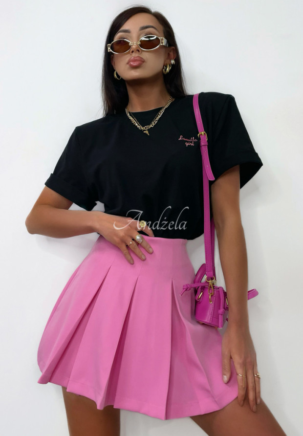 Mini Hosenrock mit Pliss La Milla Casa De Moda Rosa