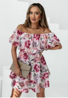 Kwiecista sukienka Kleid im spanischen Stil Botanical Dreamer różowo-Lilafarben
