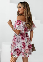 Kwiecista sukienka Kleid im spanischen Stil Botanical Dreamer różowo-Lilafarben