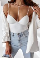 Top na ramiączkach Good Deal biały