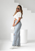 Hose Jeans straight No Problem Hellblau