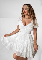 Kleid mini z koronką Delicate Whispers Weiß