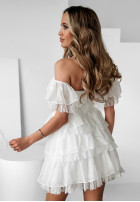 Tiulowa sukienka Kleid im spanischen Stil z koronką Elite Events Weiß
