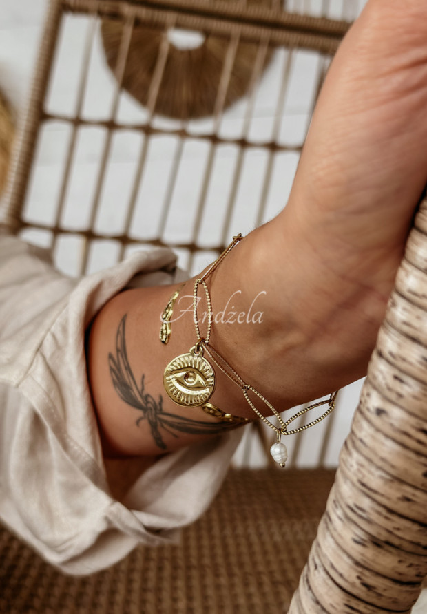 Armband mit Perlen Shell Elegance Gold