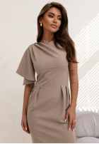 Asymetryczna Kleid Cocomore Elite Ensembles Beige