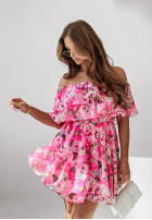 Kwiecista sukienka Kleid im spanischen Stil mini Iris Serenade Rosa