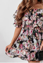 Kwiecista sukienka Kleid im spanischen Stil mini Iris Serenade Schwarz