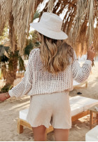 Ażurowy Pullover Seaside Elegance Beige