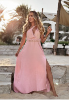 Muślinowa Kleid maxi z rozcięciem Ocean Melodies Altrosa