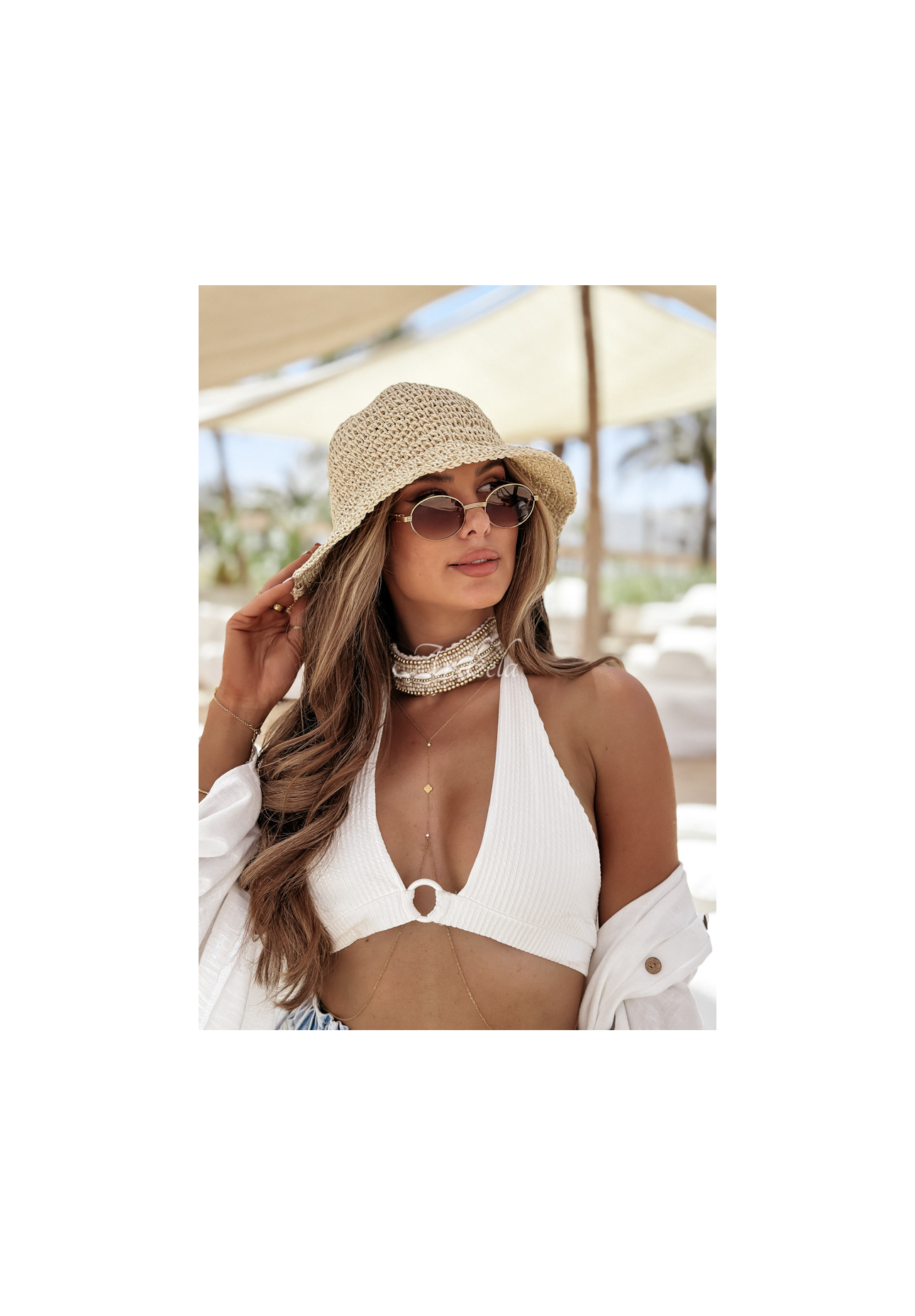 Geflochtener Hut Shoreline Straw Beige