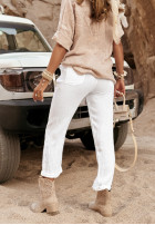 Lniane spodnie Sunny And Sandy białe