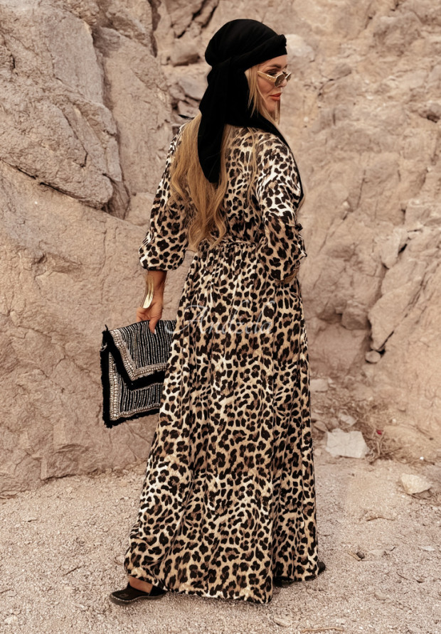 Kleid maxi Chin Up mit Leopardenmuster
