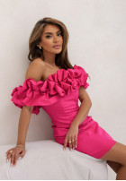 Sukienka Kleid im spanischen Stil mini z falbankami Cocomore Event Euphoria Rosa