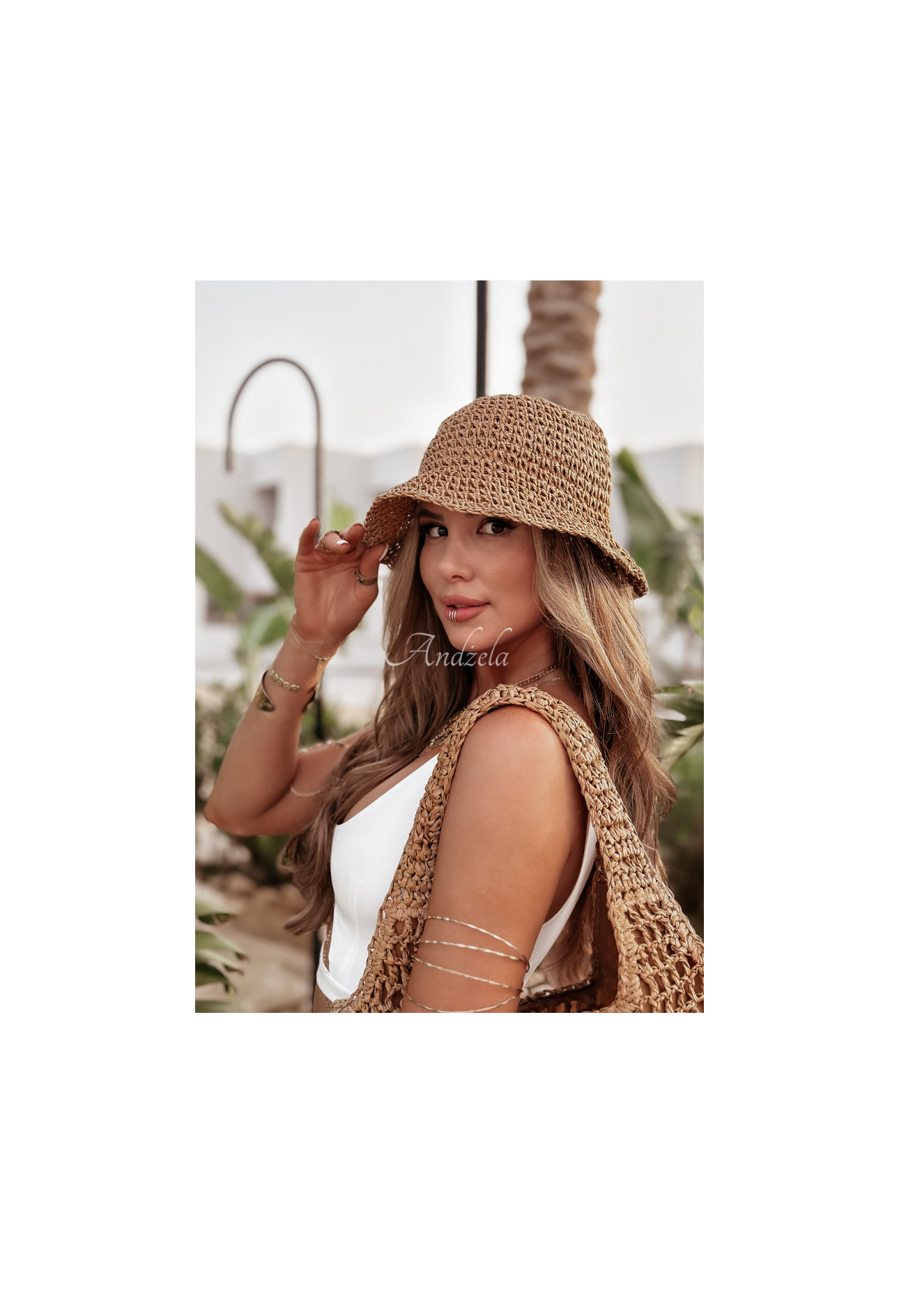 Geflochtener Hut Shoreline Straw Camel