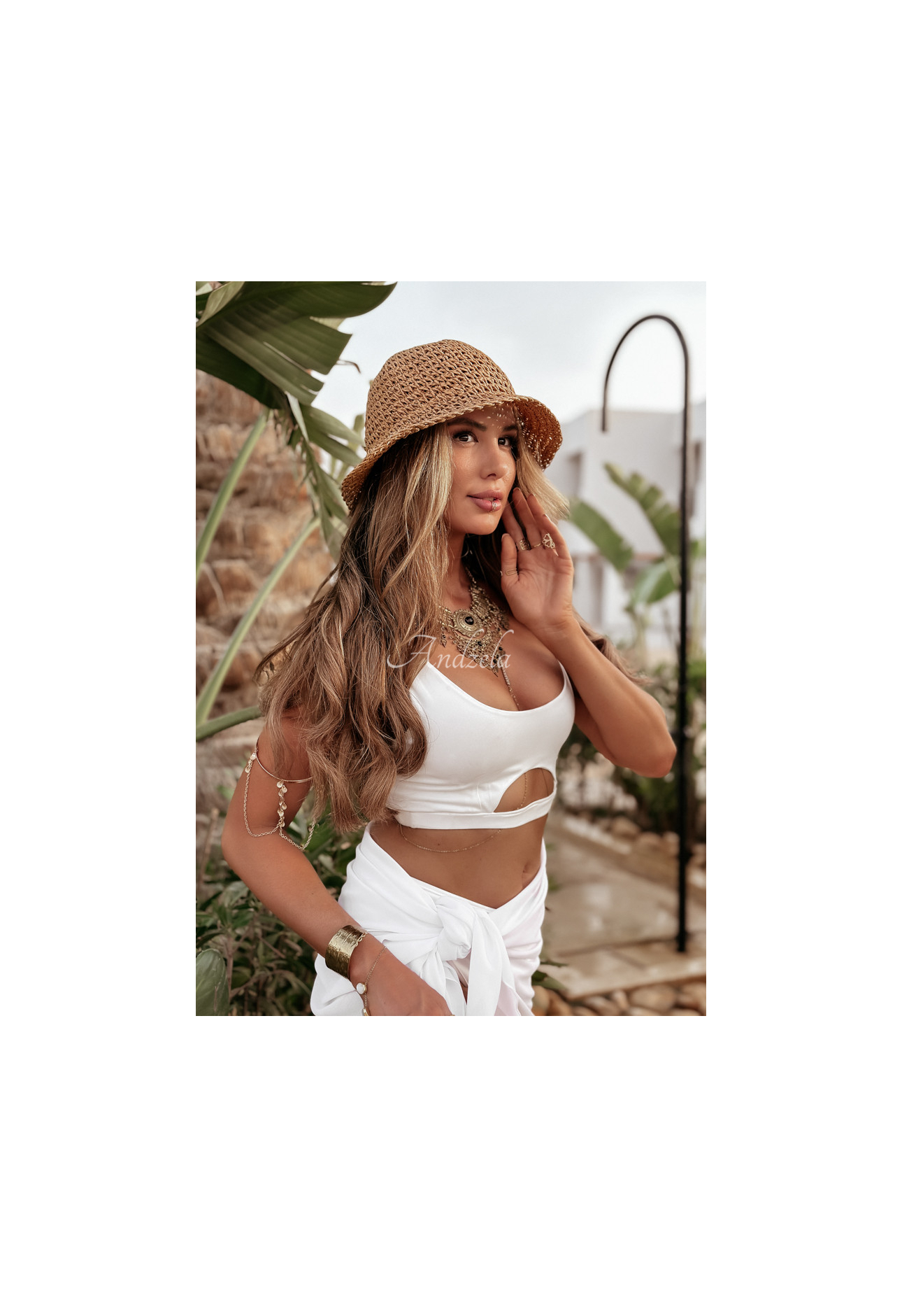 Geflochtener Hut Shoreline Straw Camel