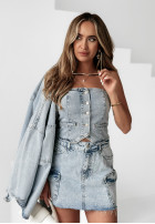 Jeans Kurzer Rock mini Sweet Embrace jasnoniebieska