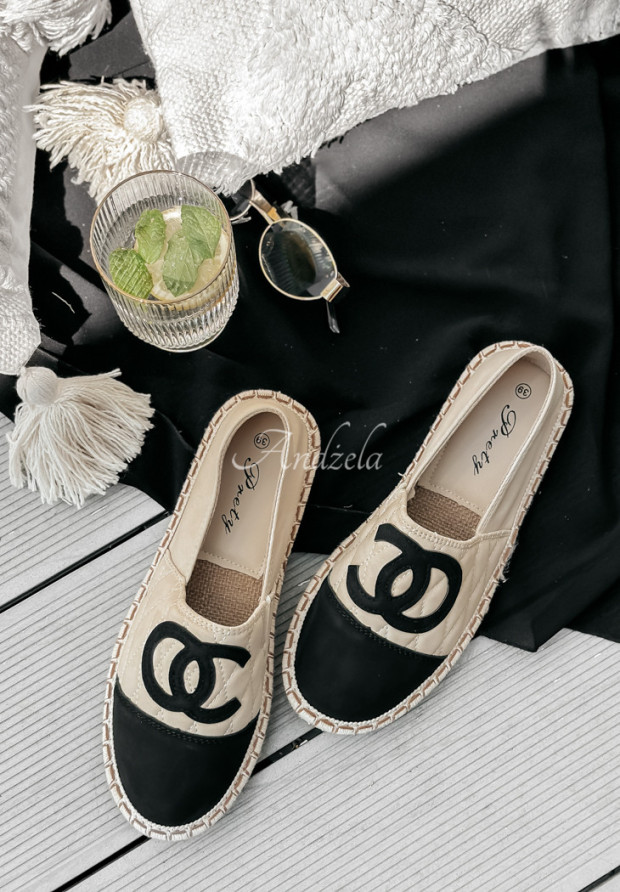 Espadrilles aus Leder Finding Her Way Beige